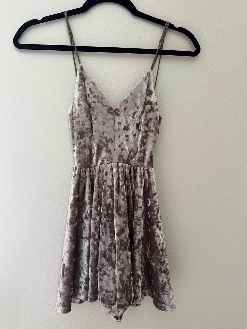Silence + Noise Gold Velvet Romper size xs
